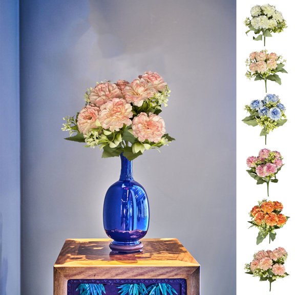 7-Head Cloud Lotus Artificial Flower Branches, Spring Decorations for Home, Realistic Faux Floral Bouquet for Garden Wedding Centerpieces, Elegant Table Runner Accent for Home and Event Styling, F