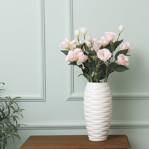 7-Head High-Realism Eustoma Artificial Flower, Silk-Like Fleece Simulation Arrangement for Living Room Wedding Photography Props