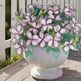 thumbnail image 1 of 7-Head Outdoor Artificial Butterfly Flowers - Waterproof Holiday Decorative Blooms, Durable Fake Flowers for Garden, Patio, Porch, Vibrant Floral Accents for Year-Round Use, 11.81in, Purple, 1 of 6