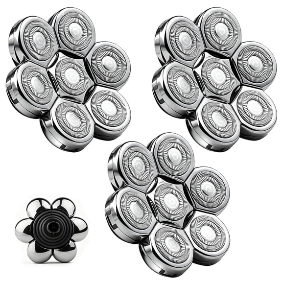 7 Head Shaver Replacement Head Shavers for Bald Men for Most Brand Men Foil Shaver Razor Universal Shaver Head,3pack