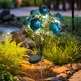 thumbnail image 1 of 7-Head Solar Peony Flower Light Set - Outdoor LED Garden Decor for Pathways Yards and Terrace Romantic Lighting, 1 of 6