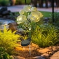 thumbnail image 1 of 7-Head Solar Peony Flower Light Set - Outdoor LED Garden Decor for Pathways Yards and Terrace Romantic Lighting, 1 of 6
