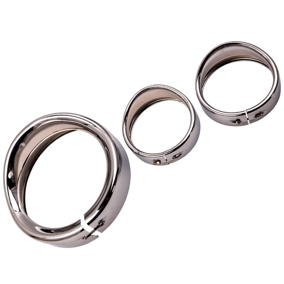 7'' Headlight Trim Ring & 4 1/2'' Fog Light Trim Ring Fit For Harley Touring