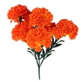 thumbnail image 1 of 7 Heads Artificial Carnation Flowers 18inch Bulk Silk Fake Flower with Stems Plastic Carnation Bouquet for Mothers Day Wedding Home Centerpieces Floral Arrangements, Carnation Bouquets,Orange, 1 of 9