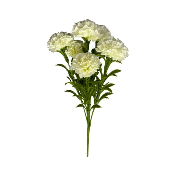 7 Heads Artificial Carnations Flowers Pick for Mother's Day Gift, Fake Carnations Flowers Stems, Silk Faux Flowers for Wedding Decoration, Home, Indoor, Flower Arrangement Props, 17.7-inch