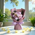 thumbnail image 1 of 7 Heads Artificial Rose Bouquet Soap Flower Petals Valentine Day Gifts for Women, Best Friend & Girlfriend, Birthday, Christmas Valentine's Day from Daughter Son Husband, Red, 1 of 5