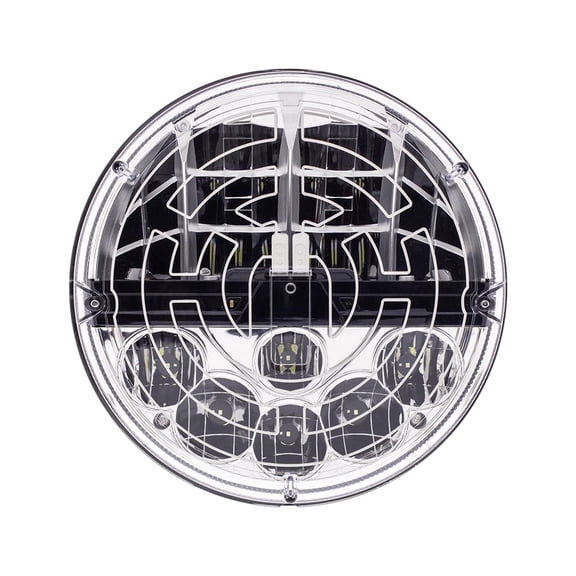 7" Heated LED Headlight With Polycarbonate Lens & Housing Semi Pickup