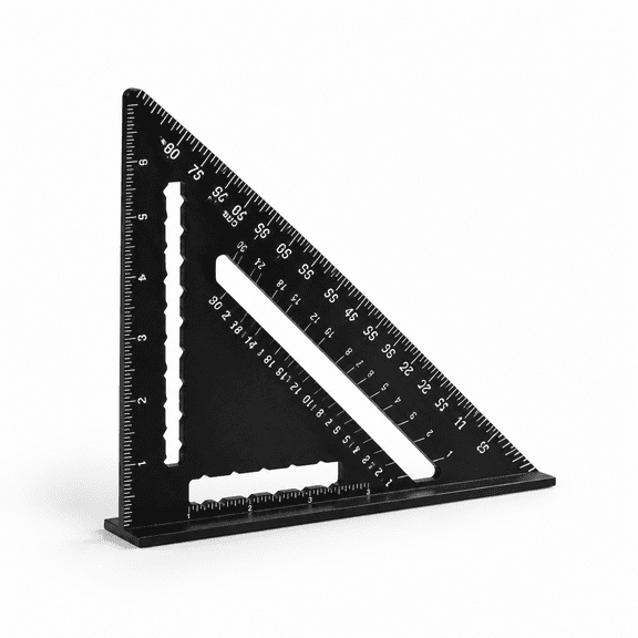 7" Heavy-Duty Rafter Square, 7-inch Aluminum Alloy Carpentry Measuring Tool