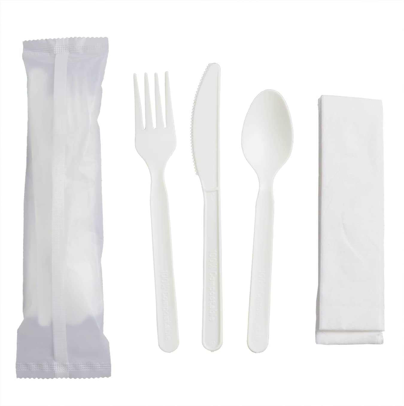 7 Heavyduty Compostable Cutlery Kits BPI Certified 200 Sets Fork