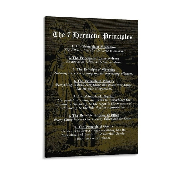 7 Hermetic Principles Greek And Egyptian Philosophy Vintage Art Posters Poster Decorative Painting Canvas Wall Art Living Room Posters Bedroom Painting