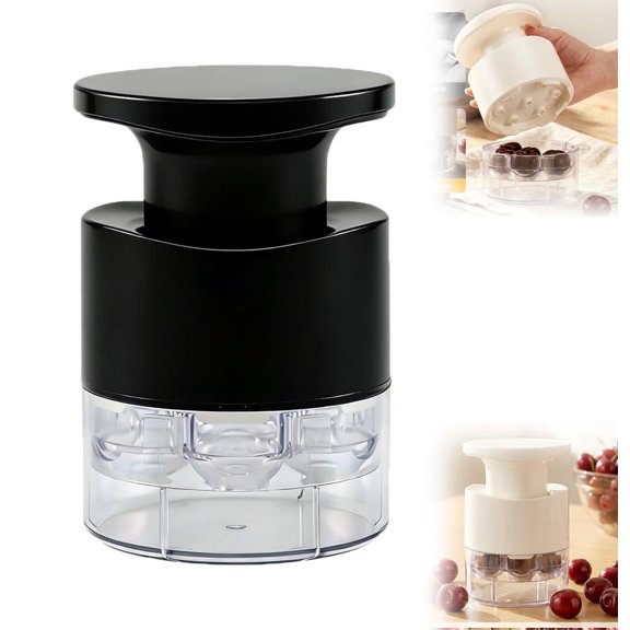 7-Hole Cherry Pitter Tool, 2026 Upgraded Cherry Pitter Tool Pit Remover, with Splatter Protector, Quick Release, Multifunctional Olive Pitter, Cherry Seed Remover For Making Cherry Jam (Black)