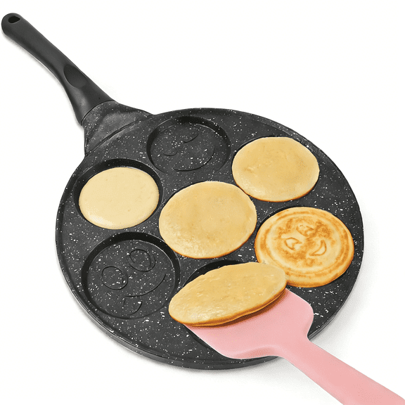 7-Hole Non-Stick Pancake & Egg Pan | Perfectly Round Pancakes Every Time | Easy Breakfast Maker