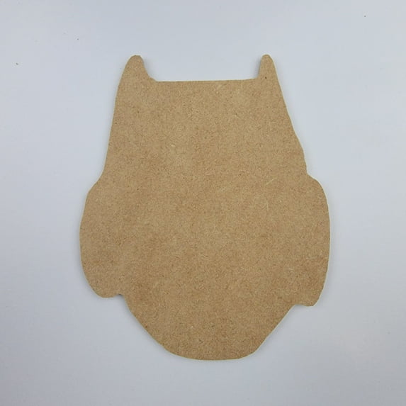 7"Hoot Owl, Unfinished Wood Art Shape by Wooden Craft Cutouts, 1-8 Thickness