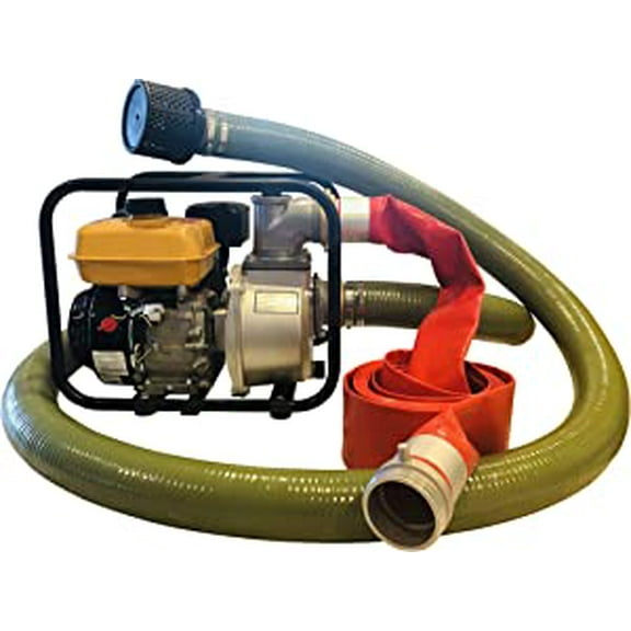 7-Horse Power Dirty Trash and Clean Water Pump (3" Intake and Discharge Hoses Included)