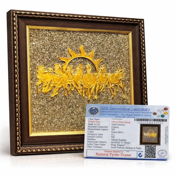 KHATI HOUSE 7 Horses Pyrite Tabletop Picture Frames