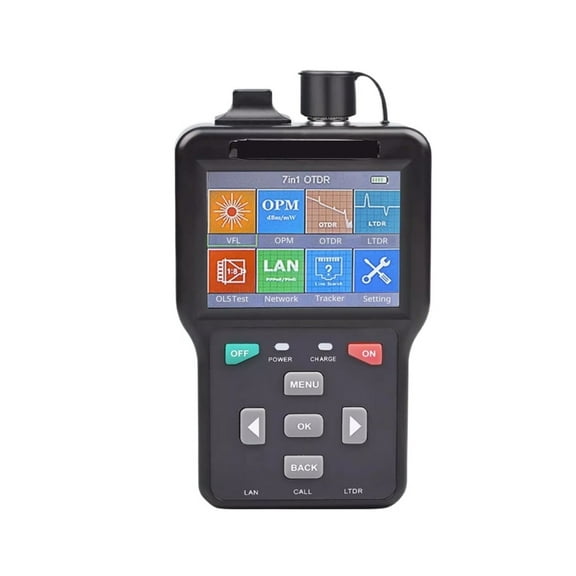 7-IN-1 Pro Mini OTDR Fiber Optic Reflectometer 7 Functions 60KM Fiber Cable Ethernet Tester ,Easy Operate