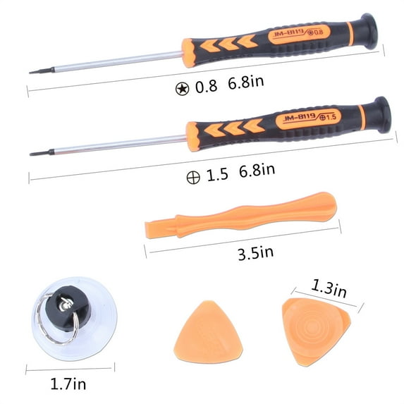 7 IN 1 Professional Mini Screwdriver with Pry Tool Suction Cup DIY Repair Opening Tool for Mobile Phone Computer Gamepad