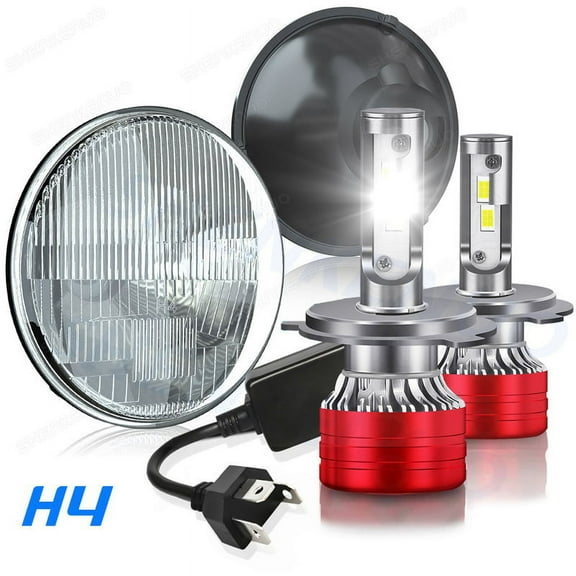 7" INCH LED Headlight H4 HI-LO For Ford Mustang 1965-1973 Bronco 1966-77