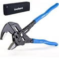 thumbnail image 1 of 7-INCH Plier Wrench, CR-V Construction Adjustable Wrench With Pouch, Black Finish Smooth Jaw Pliers, Parallel Jaws with Comfortable Grips, Suitable for All Types of Nuts, Water Pipes, 1 of 9