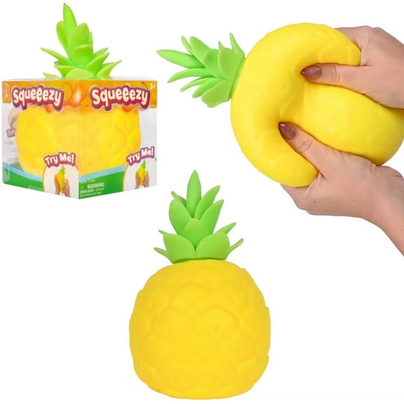 7 INCH Squeezy Pineapple Toys, Squeezy Sensory Toys, Slow Rising Squishy Relief Soft Stress Relief & Fidget Toys, Fruit Toys
