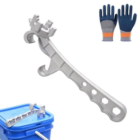 7-In-1 Aluminum Bung Wrench, Non-Sparking Drum Wrench Socket Tools, 55 Gallon Barrel Opener Tool, Multi-Functional Heavy Duty Drum Plug Tool For 5-55 Gallon Plastic And Metal Barrels