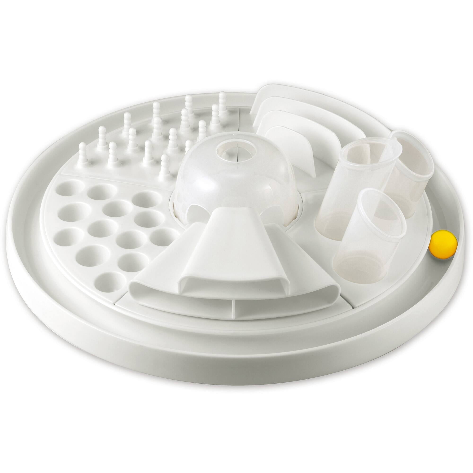 White Deluxe 7-in-1 Cat Activity Center with Multiple Elements