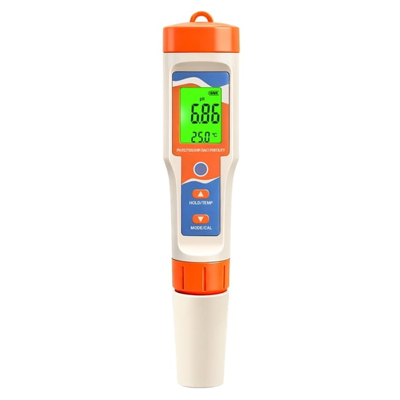 7 In 1 Digital PH/Salt/ORP/EC/TDS/Fertility/Temp Meter 0.01 High Accuracy Water PH Tester For Aquarium Pool Hydroponics ,Accurate and Reliable