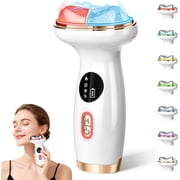 7 In 1 Facial Massager,Red Light for Face and Neck,Soothing Vibration Functions,Heated Facial & Neck Massager For Anti-Aging/Anti-Wrinkles