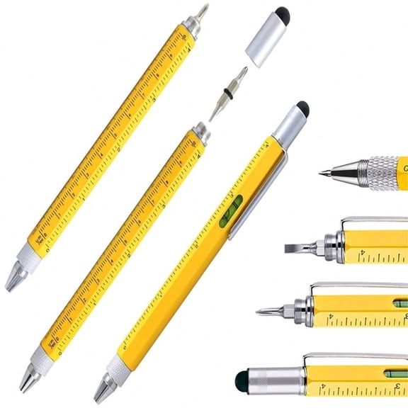 7 In 1 Handheld Screwdriver Ballpoint Pen Multi Tool Ruler Screwdriver Touch Screen Stylus Level