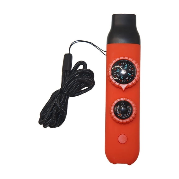 7 In 1 Multifunctional Survival Whistle For Compass With Led Light Magnifier