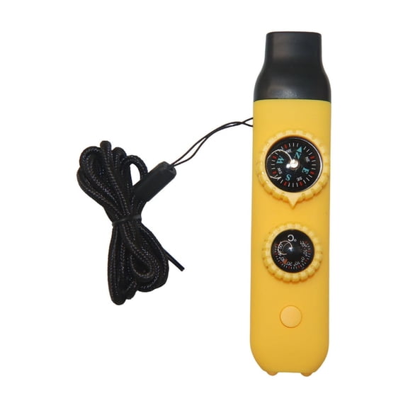 7 In 1 Multifunctional Survival Whistle For Compass With Led Light Magnifier