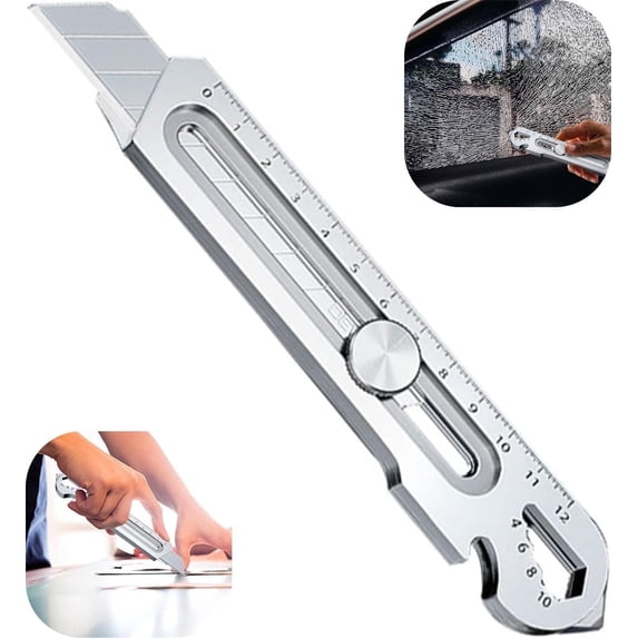 7 In 1 Tool Knife, Stainless Steel Box Cutters Retractable Heavy Duty ...