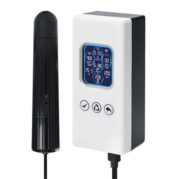 7 In 1 Smart Water Quality Tester,Wireless Wifi Monitor For Aquarium, Measures PH, ORP, TDS, EC, Salinity, SG, TEMP ,Multifunctional