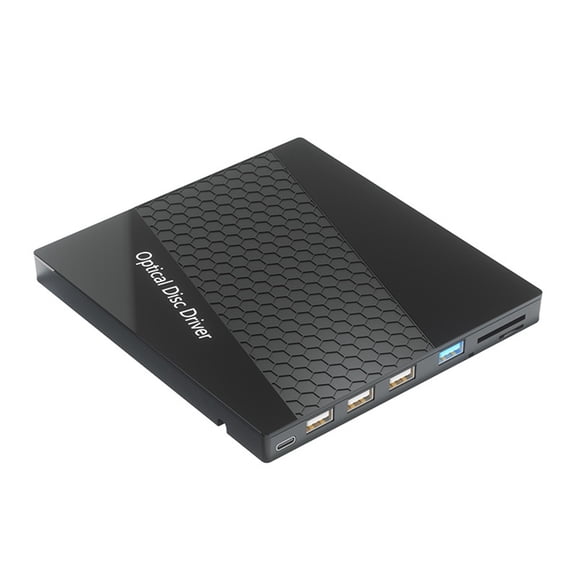 7 In 1 USB3.0 Type C External CD DVD RW Optical Drive Slim Portable CD DVD Player CD Burner Reader - Portable & Quiet