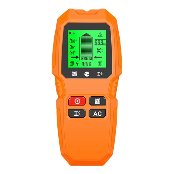 7 In 1 Wall Scanner With LCD Display Electric Wall Scanner For Wood Magnetic Metal AC Wire Finding ,Easy to Operate - ORANGE_1