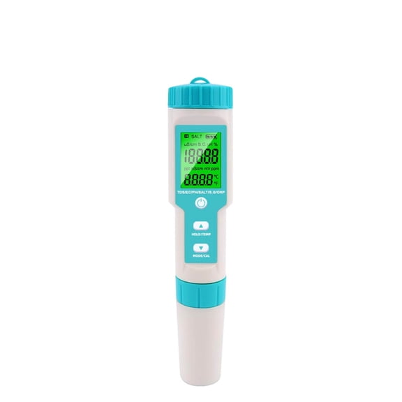 7 In 1 Water Quality Tester PH TDS EC ORP Redox Salinity S. G Temperature TEMP Meter C-600 For Drinking Water Aquariums PH Test ,Pocket Size Sensor