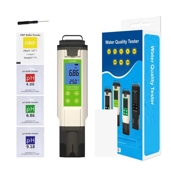 7-In-1 Water Quality Tester pH TDS EC ORP Salinity Temperature Digital Tester for Pool Aquarium ,Easy to Use