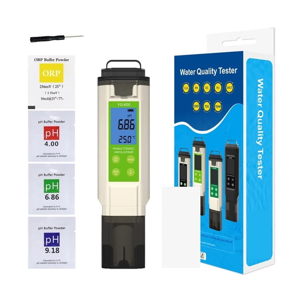 7-In-1 Water Quality Tester pH TDS EC ORP Salinity Temperature Digital for Pool Aquarium