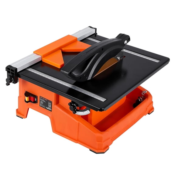 7-In 6500 RPM Wet Tile Saw 0-45 Bevel Cut Water Reservoir for Tile and Stone
