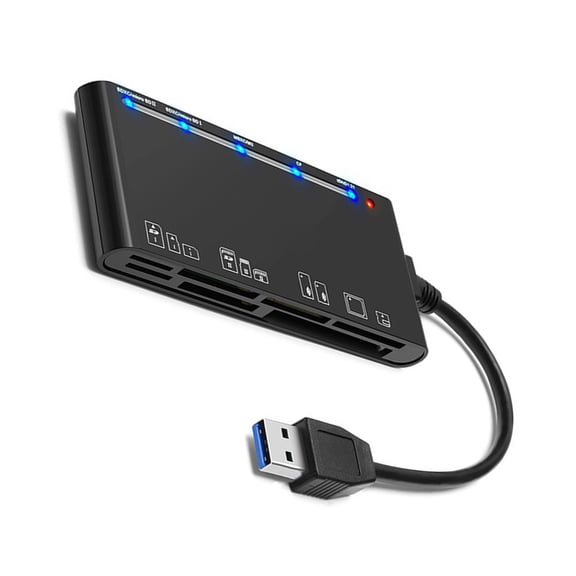 7 In1 USB3.0 Card Reader For MS Memory Cards With Fast Speed Data Transfer And LED Indicators