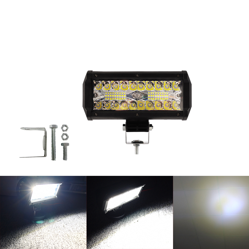 7 Inch 120W Combo Off Road Led Light Bars Spot Flood Beam for Work