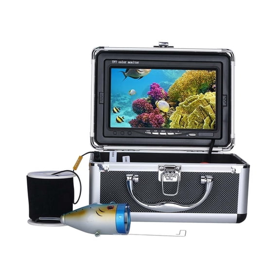 7 Inch 15M 1000TVL Fish Finder Underwater Fishing Camera 15pcs White LEDs + 15pcs Infrared Lamp For Ice/Sea/River Fishing
--------
Waterproof Underwater Fish Finder