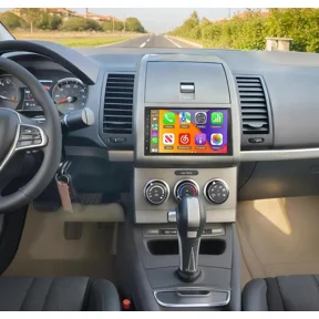 7 Inch 2+64G Car Stereo Radio Compatible for Nissan NP300 2001-2011 with Carplay Android Auto GPS Navigation with Bluetooth Wifi SWC Split Screen + AHD Backup Camera Mic