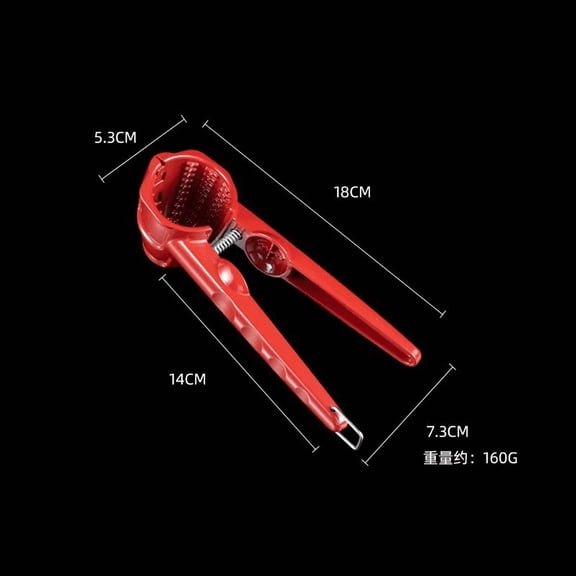 7 Inch 2-Hole Alloy Nut Cracker Red Walnut Clip Press Tool for Walnuts Peanuts and Chestnuts