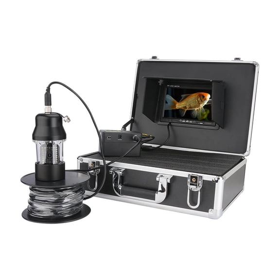 7 Inch 20m 50m 100m Underwater Fishing Video Camera Fish Finder IP68 Waterproof 38 LEDs 360 Degree Rotating Camera ,Fishing Observation Device