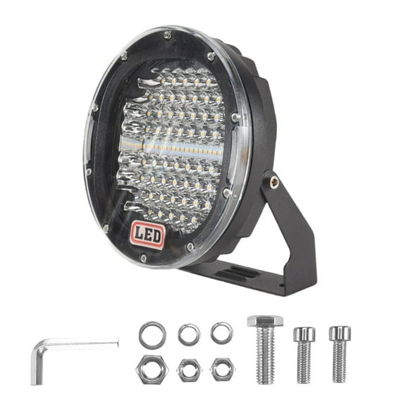 7 Inch 300W Offroad LED Work Light Bar White+Amber, Round Spotlight Car Work Lamp for Truck 4WD ATV UTV SUV