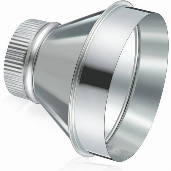 7 Inch to 4 Inch Duct Reducer Increaser Galvanized Steel Air Duct Adapter Round Crimped Pipe for HVAC Ventilation System
