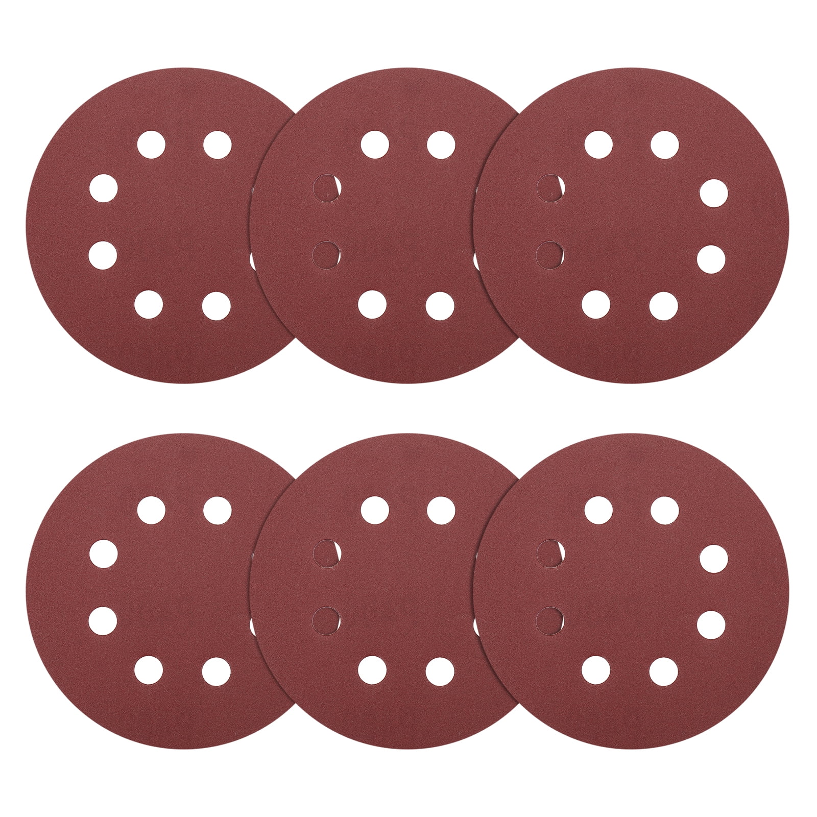 7 Inch 40 Grit 8 Holes Hook and Loop Sanding Disc - 20 Pcs - Good for Wood Metal Stone Walls- Aluminum Oxide Abrasive Hook and Loop Sandpaper Random Orbital Sander Pads, Red