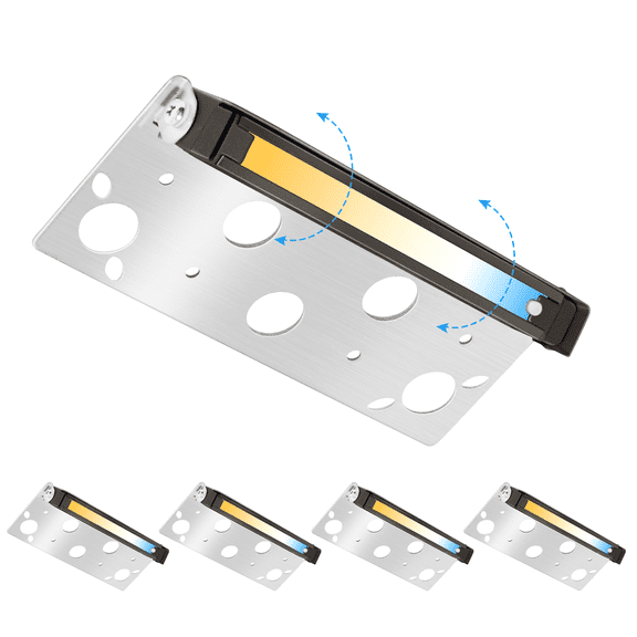 7 Inch 5W LED Hardscape Lighting,200LM 2700K-5000K 5CCT Outdoor Step Lights,IP65 Waterproof 12V-24V Low Voltage Landscape Lights For Patio Walls Stairs,90CRI Pack with Connectors