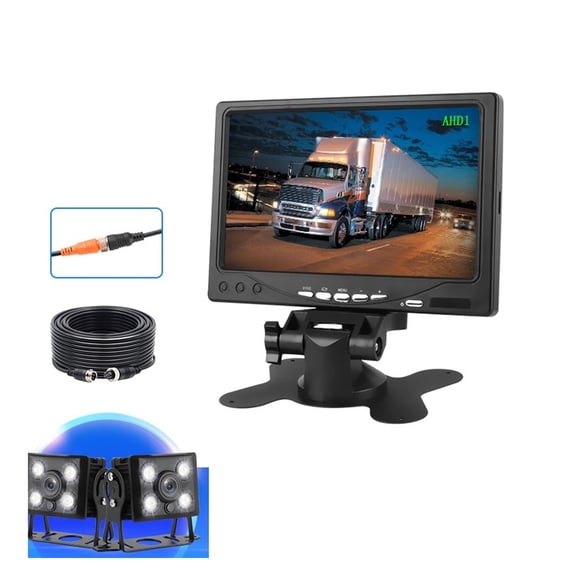 7 Inch AHD 1080P Car Rear View Monitor Reverse Video Camera Waterproof 4 Pin Rearview For RV Harvester Truck Bus ,Driving Gear